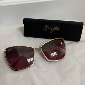 Maui Jim Women's Polarized Gold Sunglasses & Case